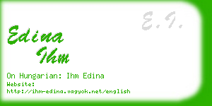 edina ihm business card